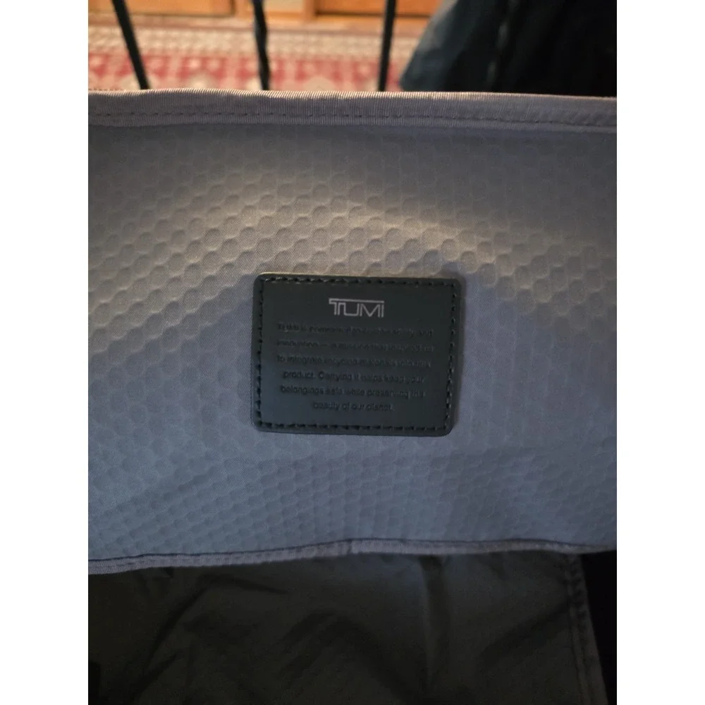 NWT TUMI Alpha Bravo Mason Duffel Navy Coated Canvas Weekender Gym Bag